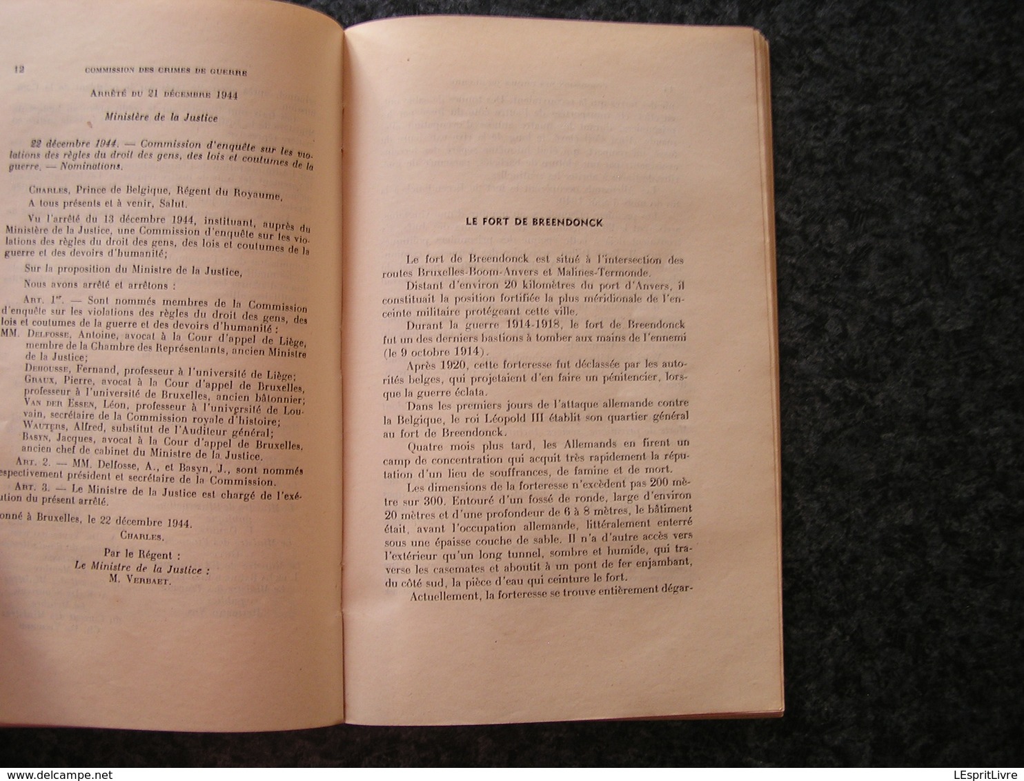 LES CRIMES DE GUERRE Le Camp De Torture De Breendonck Régionalisme Guerre 40 45 Prison Prisonniers De Guerre - Guerre 1939-45