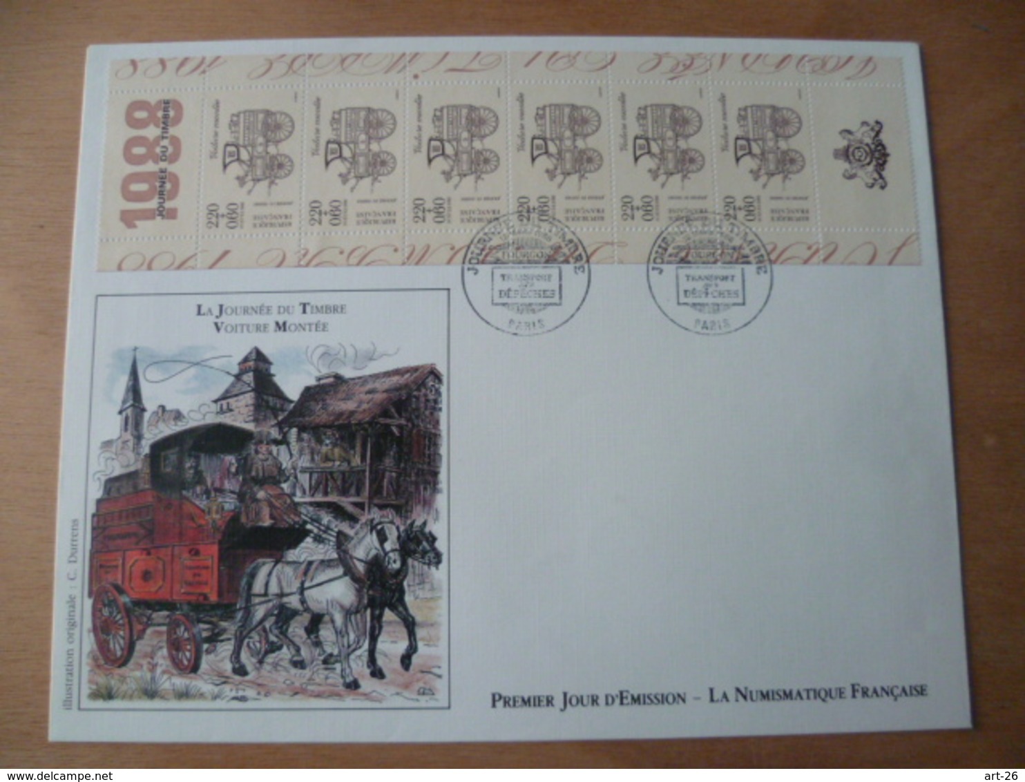 BANDE CARNET  JOURNEE DU TIMBRE  1988  SUR ENVELOPPE - Tag Der Briefmarke