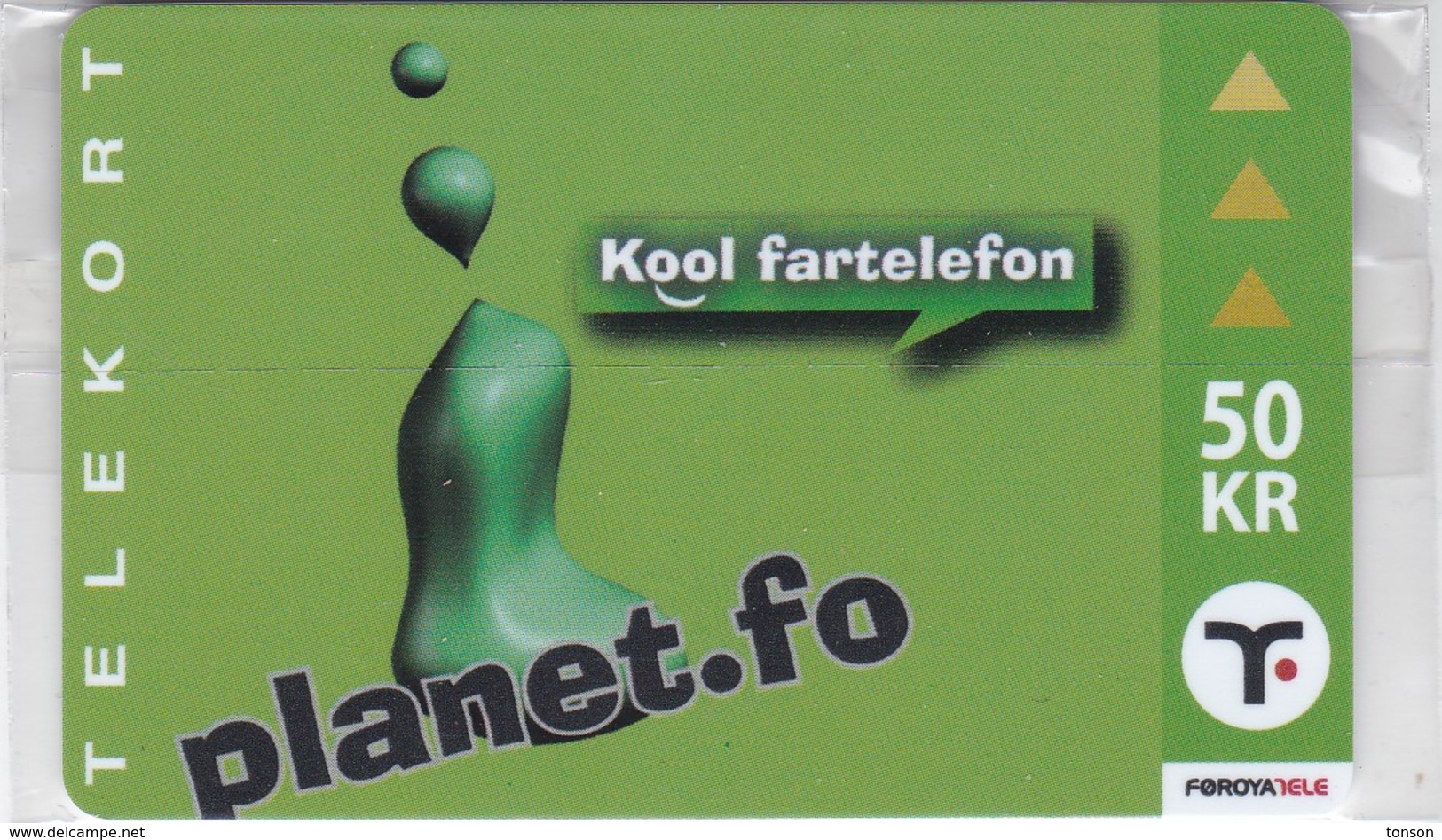 Faroe Islands, OR-003, 50 Kr ,  Planet.fo, Kool Fartelefon, Mint In Blister, 2 Scans. - Féroé (Iles)