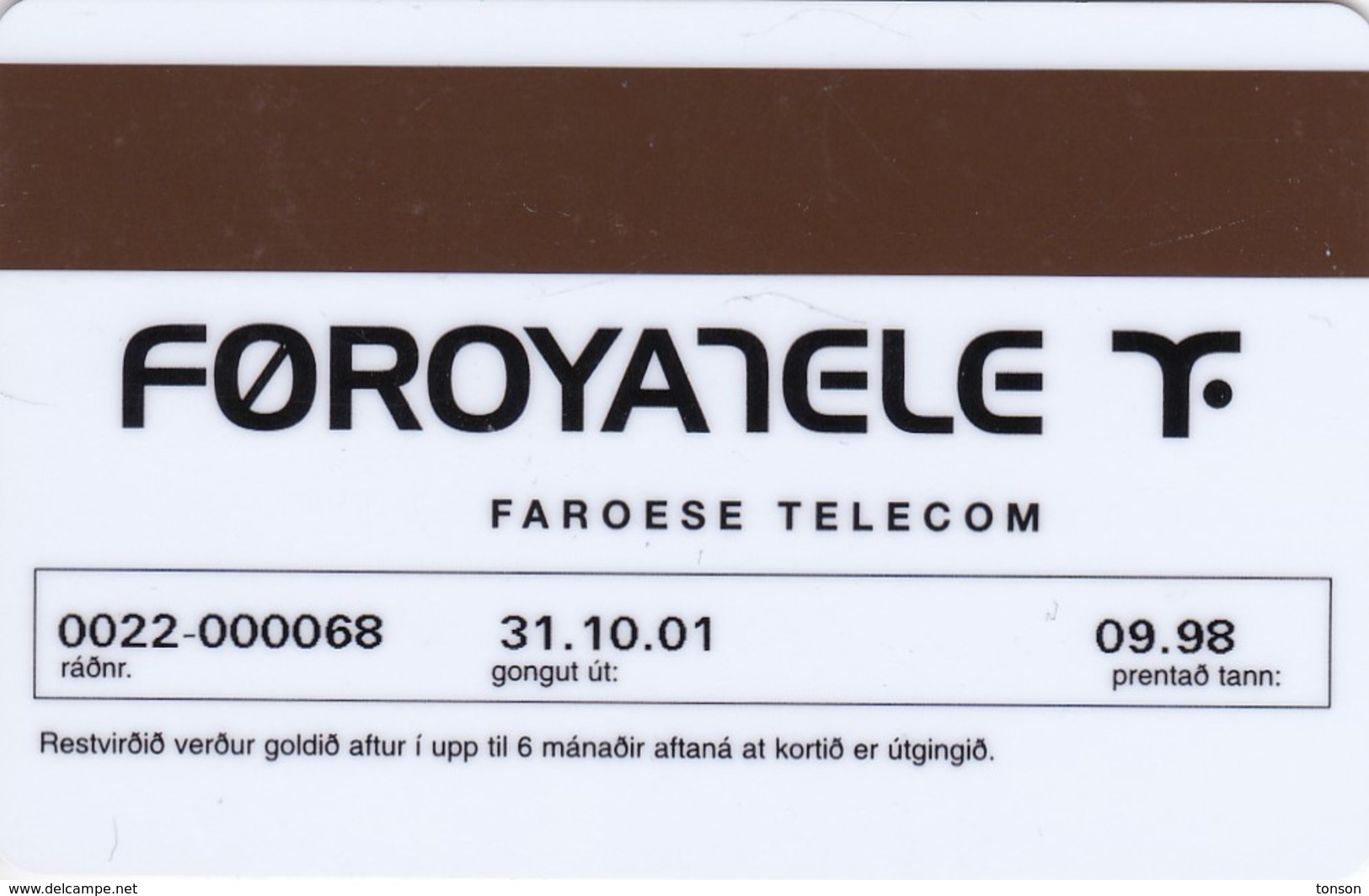 Faroe Islands, OD-022, Gsm Phones, Only 9.850, 2 Scans. - Färöer I.