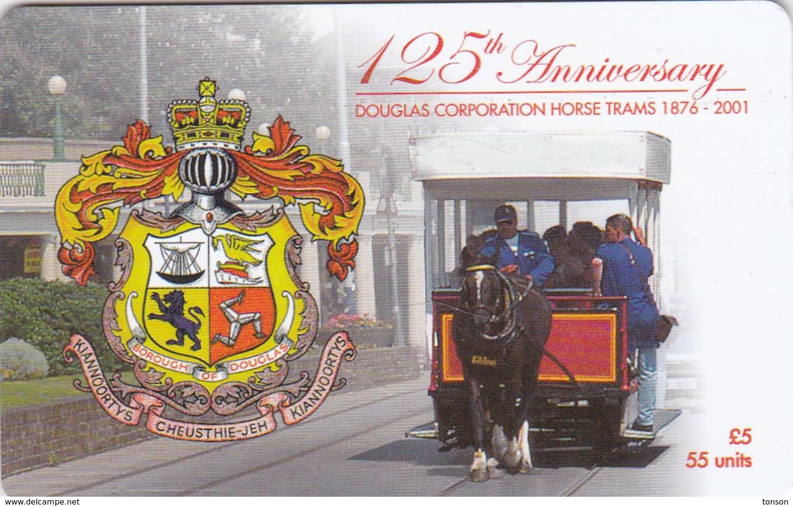 Isle Of Man, MAN 181, 125th Anniversary Douglas Corporation Horse Trams, 2 Scans. - Isla De Man