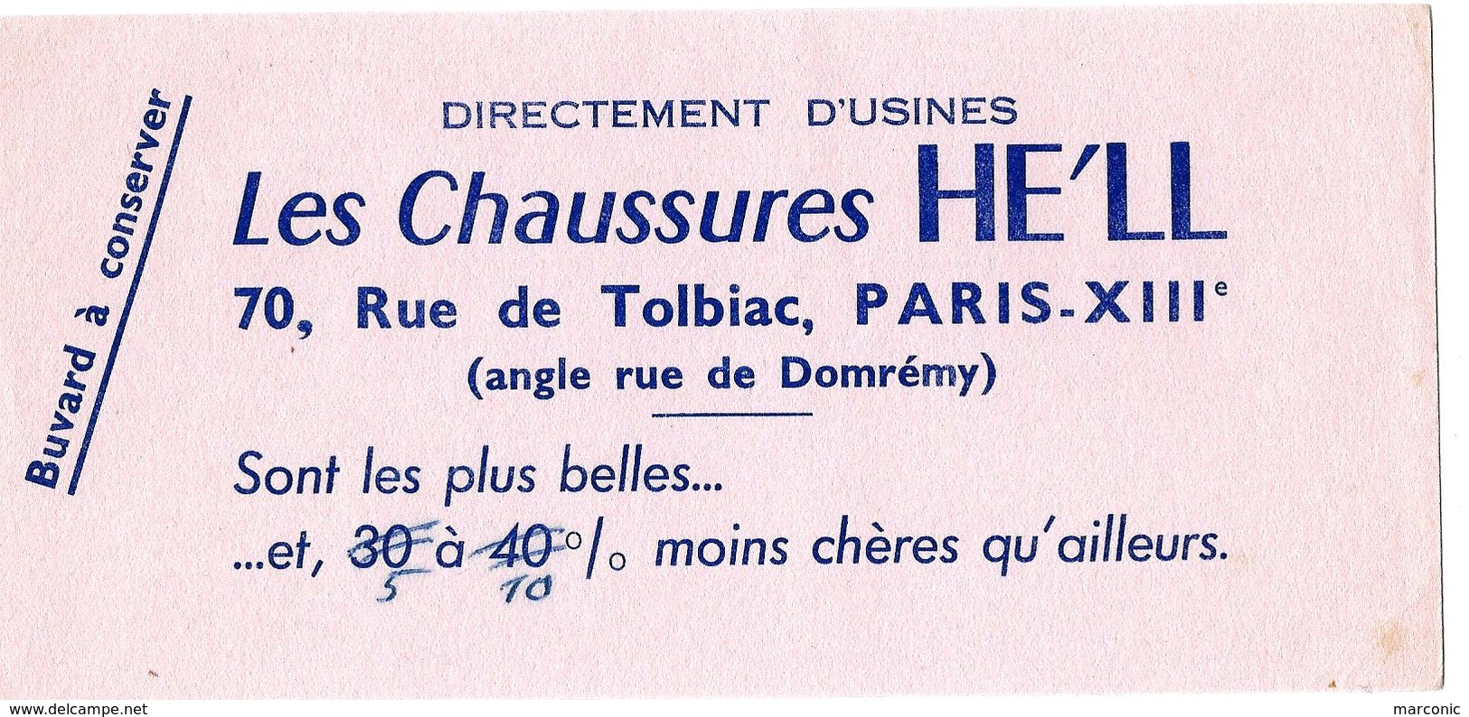 Buvard - Les CHAUSSURES HE'LL - Rue De Tolbiac PARIS XIII - Shoes
