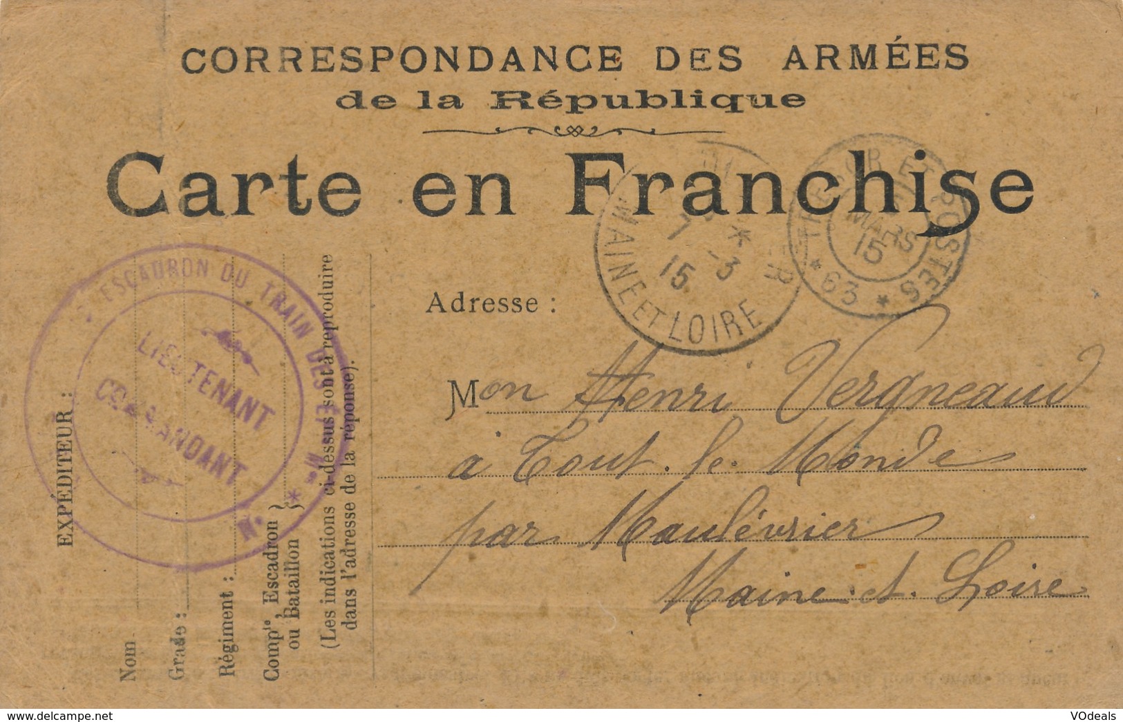 CPA - Themes - Militaria - France -  Correspondance Des Armées De La République - Autres & Non Classés