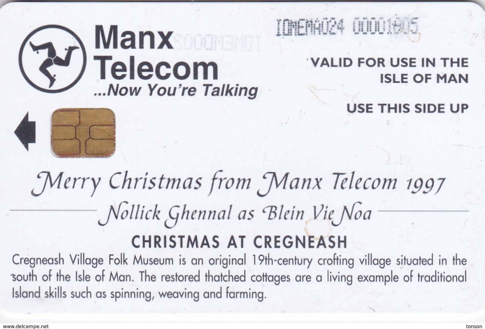 Isle Of Man, MAN 126, Christmas At Cregneash, 2 Scans. - Man (Isle Of)