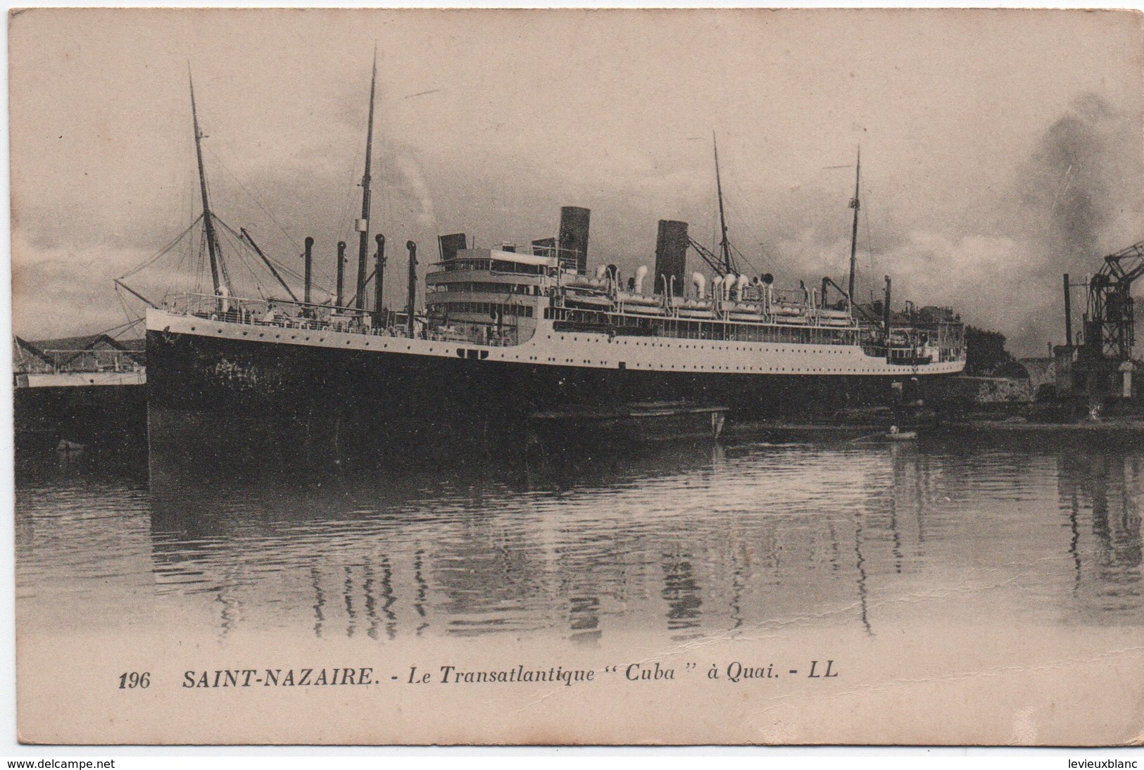 Saint Nazaire/ Le Transatlantique " CUBA" à Quai / Vers 1930                MAR79 - Paquebots