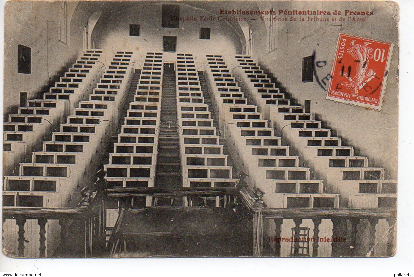 Etablissement Pénitentiaire De Fresnes : Chapelle école Cellulaire - Vue Prise De La Tribune Et De L'autel - Fresnes