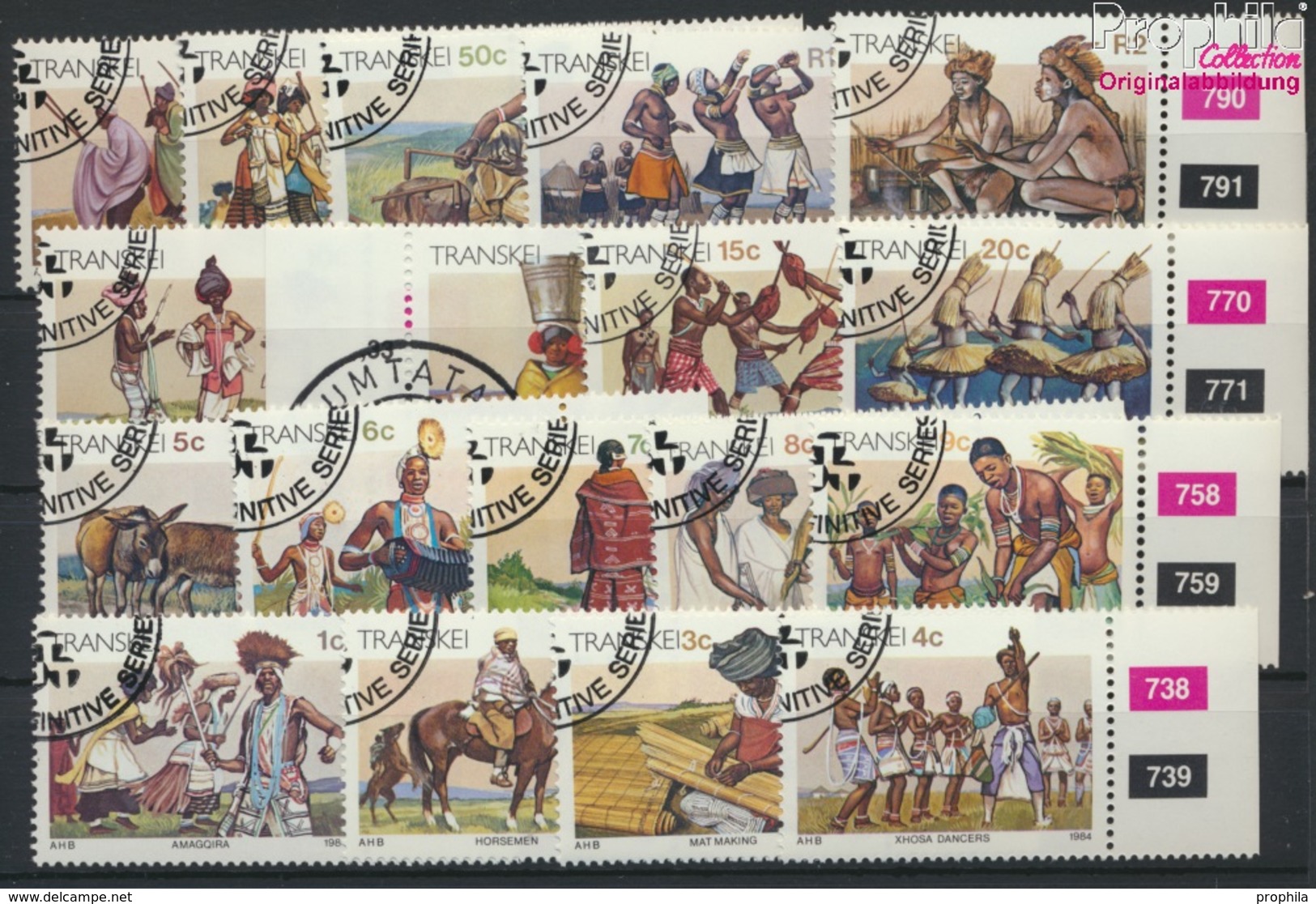 Südafrika - Transkei 137x-154x (kompl.Ausg.) Gestempelt 1984 Kultur Der Xhosa (9253086 - Transkei