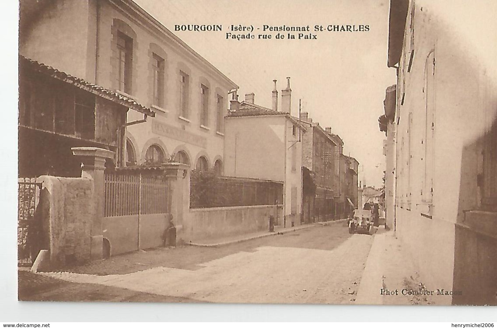 38 Isère Bourgoin Pensionnat St Charles Façade Rue De La Paix - Bourgoin