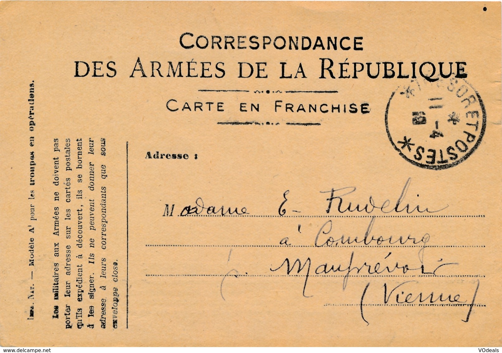 CPA - Themes - Militaria - France -  Correspondance Des Armées De La République - Autres & Non Classés