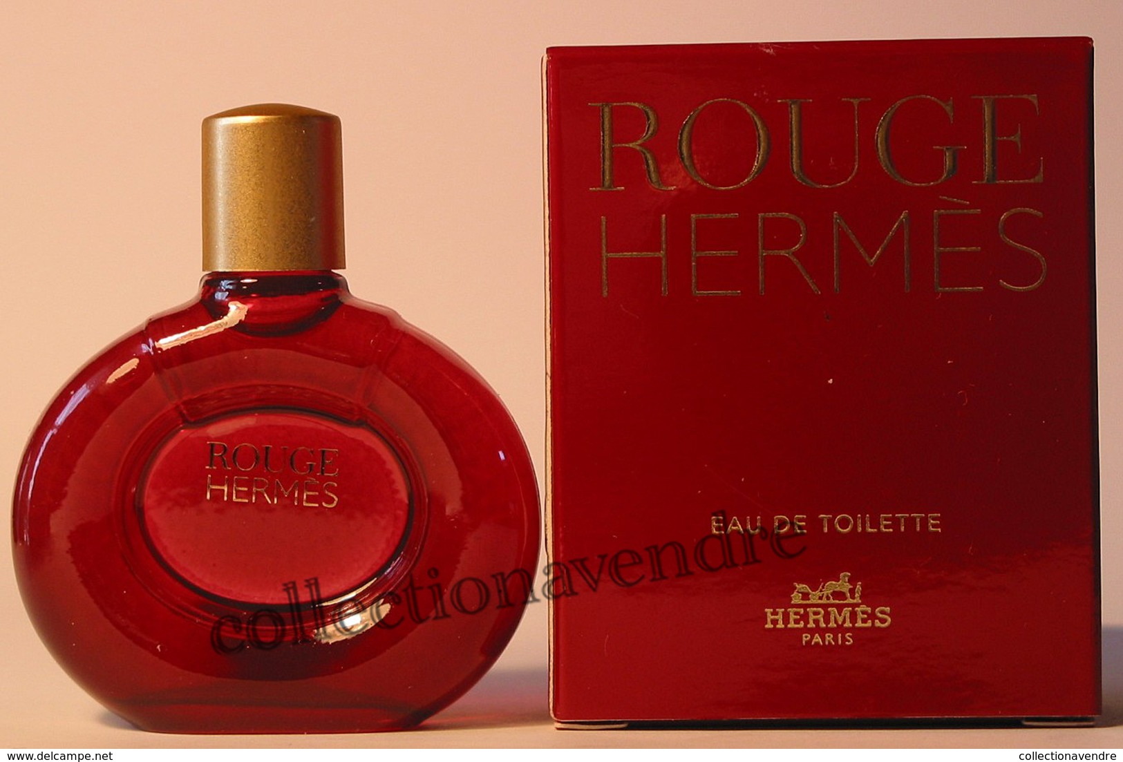 HERMES : ROUGE HERMES : Miniature De Collection : Eau De Toilette 5 Ml. Version 2000. Parfait état - Miniatures Femmes (avec Boite)