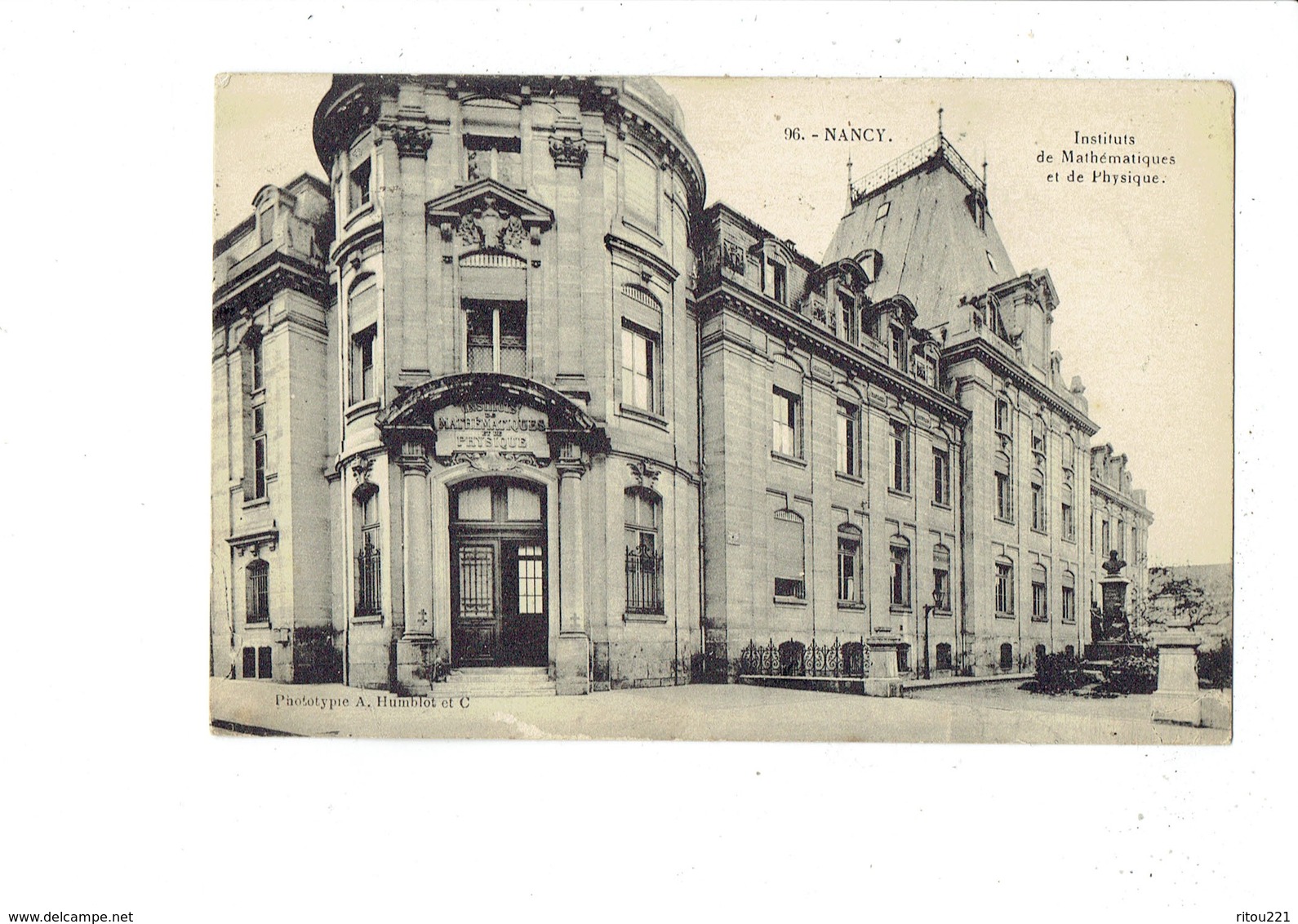 Cpa - 54 - Nancy -  Instituts De Mathématiques Et De Physique - - Nancy