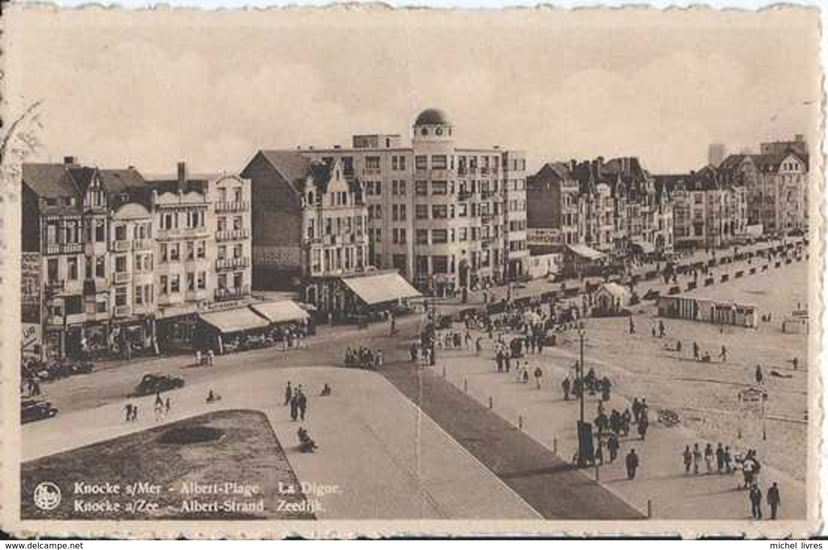 Knokke - Albert Plage - La Digue - Zeedijk - Circulé En 1949 - Animée - TBE - A - Knokke