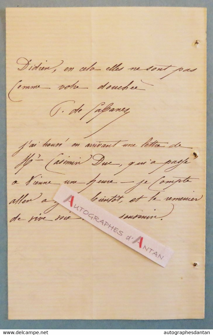 L.A.S Signée "P De CABANES " à Identifier - Vienne - Casimir Duc - Lettre Autographe LAS Au Docteur Masson - Autres & Non Classés