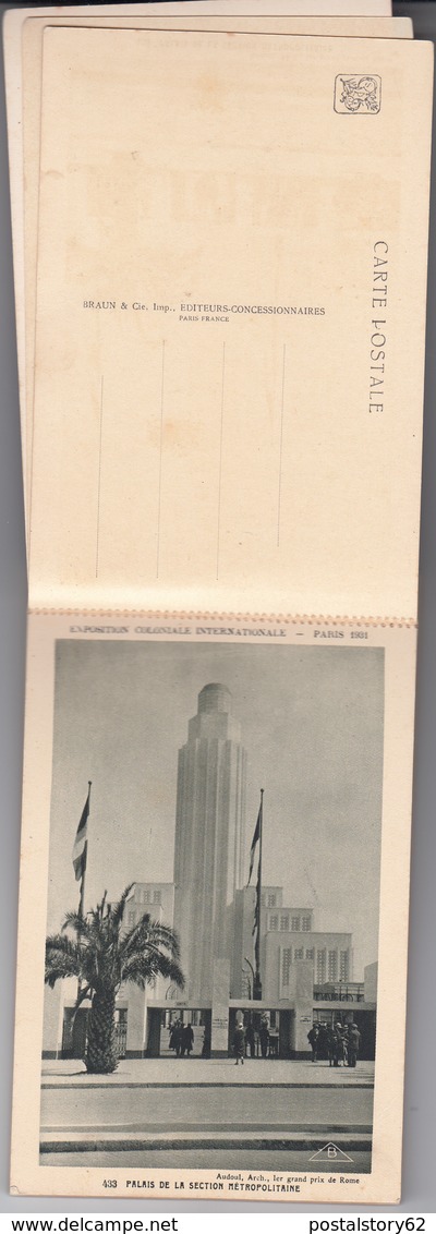 Passeggiata Attraverso L'Esposizione Coloniale Intern. Di Parigi 1931, Libretto 9,5 X15,5 Cm.  Con 24 Cartoline Postali - Esposizioni