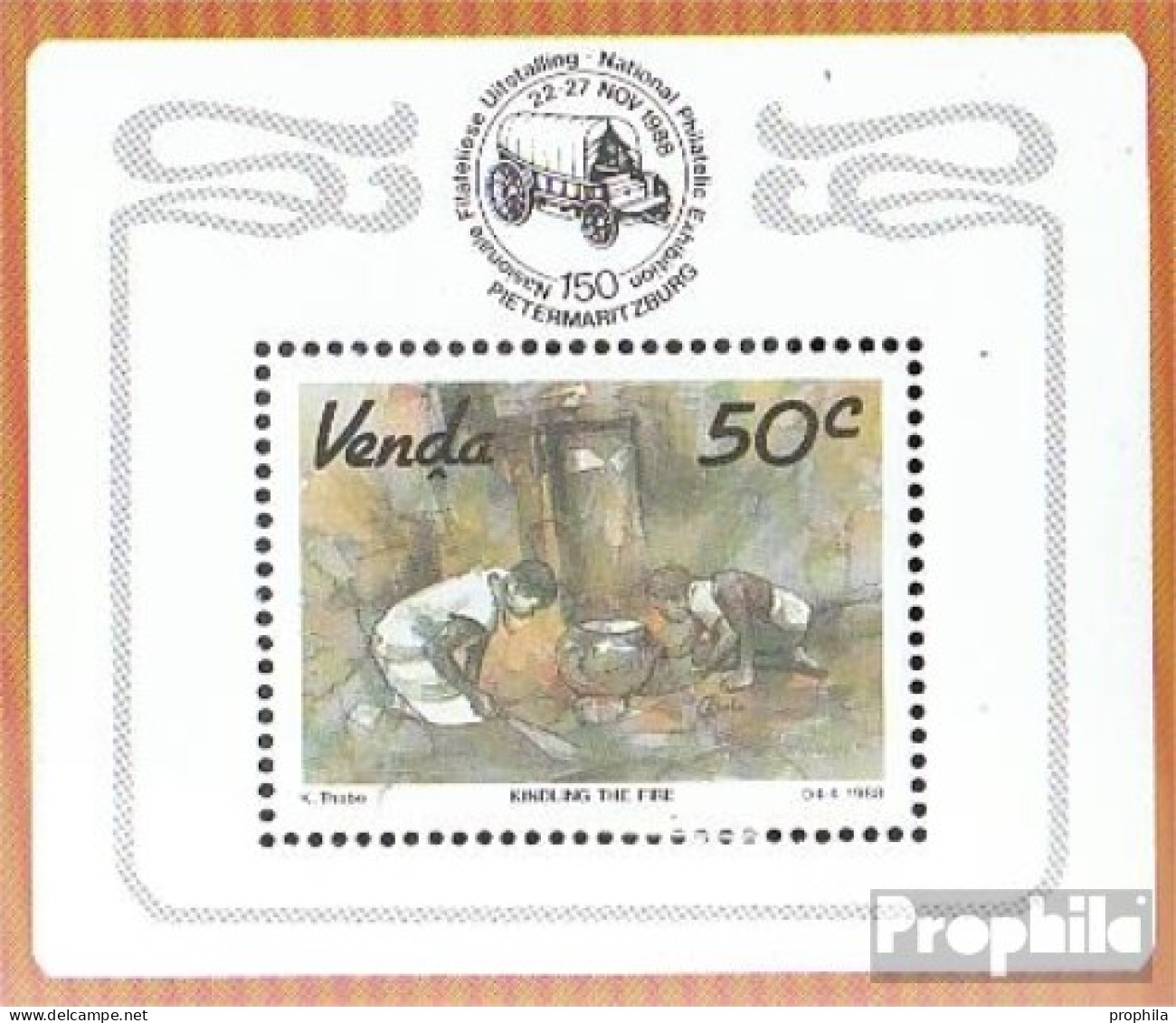Südafrika - Venda Block4 (kompl.Ausg.) Postfrisch 1988 Kunst - Venda