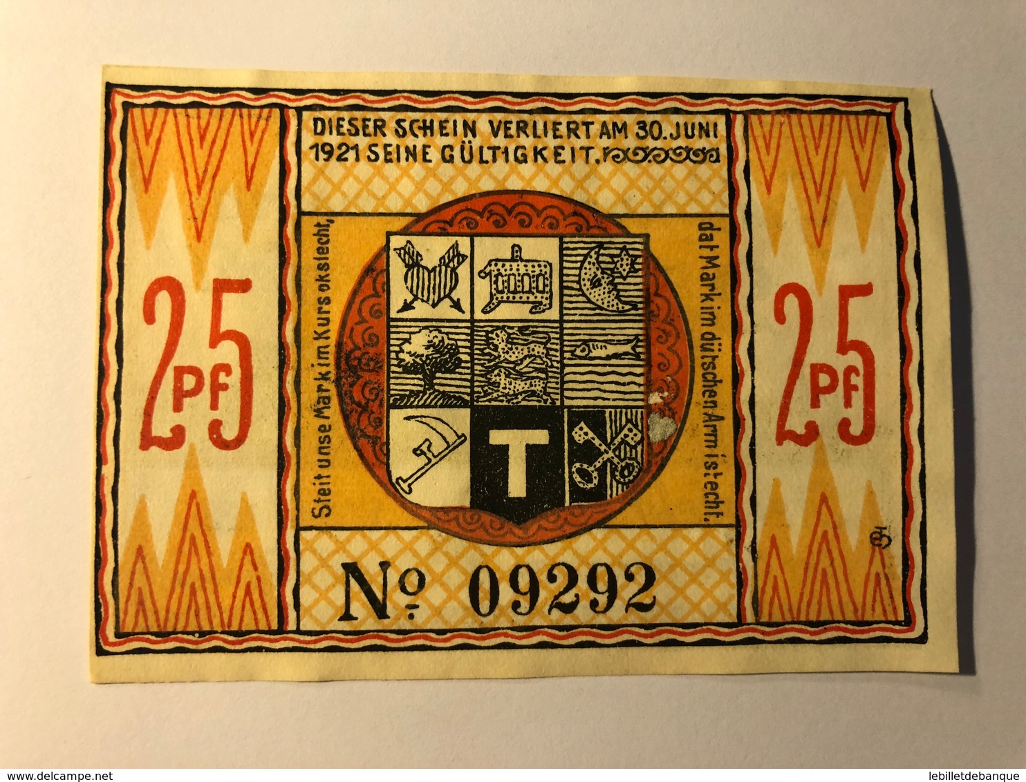 Allemagne Notgeld Steinfeld 25 Pfennig - Verzamelingen