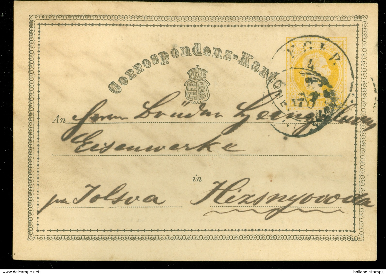 HANDGESCHREVEN  CORRESPONDENZ-KARTE * OOSTENRIJK * OSTERREICH * AUSTRIA Gelopen In 1870 (11.453v) - Brieven En Documenten