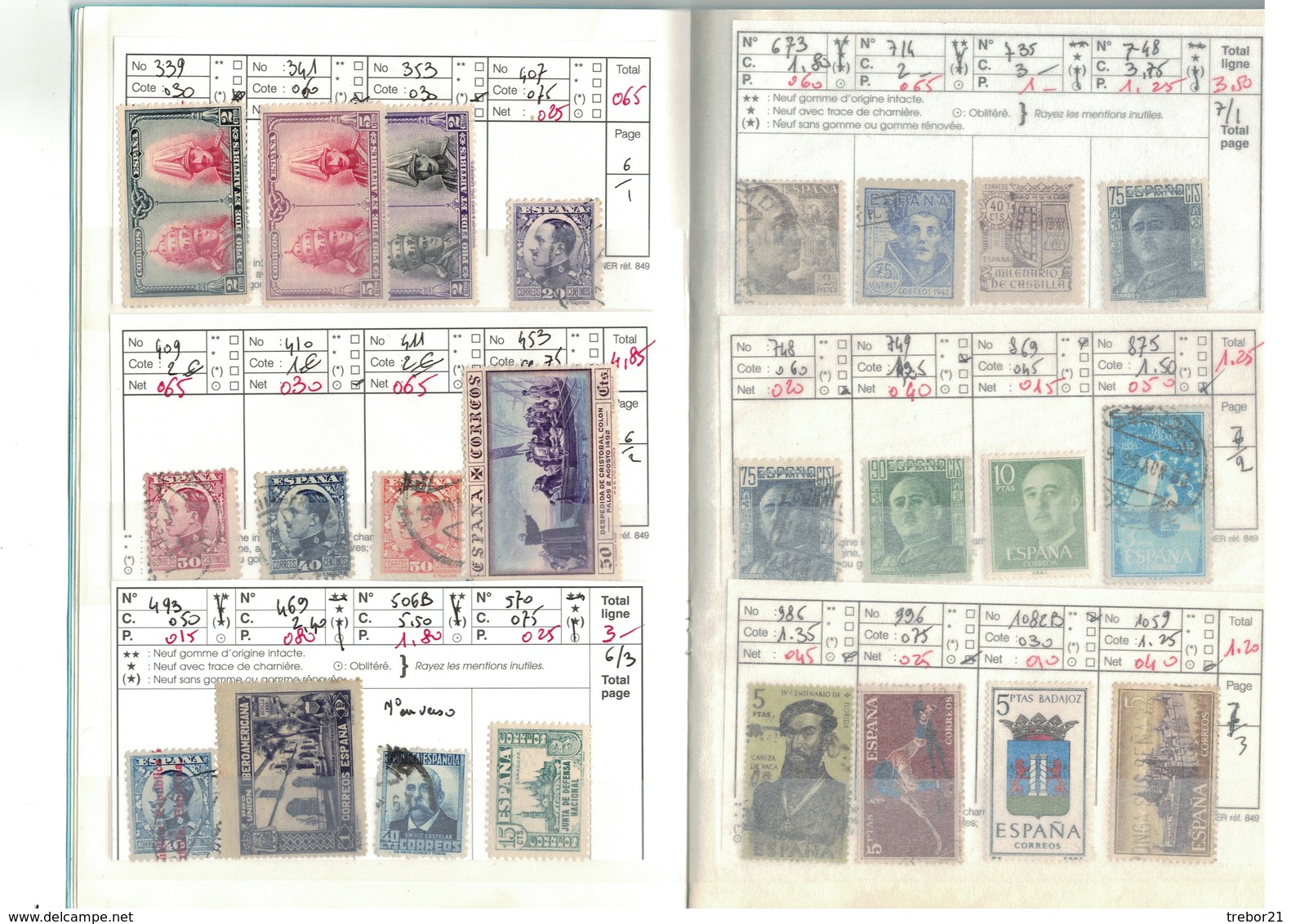 Carnet ESPAGNE-Cote Yvert 987  € - Collections (with Albums)