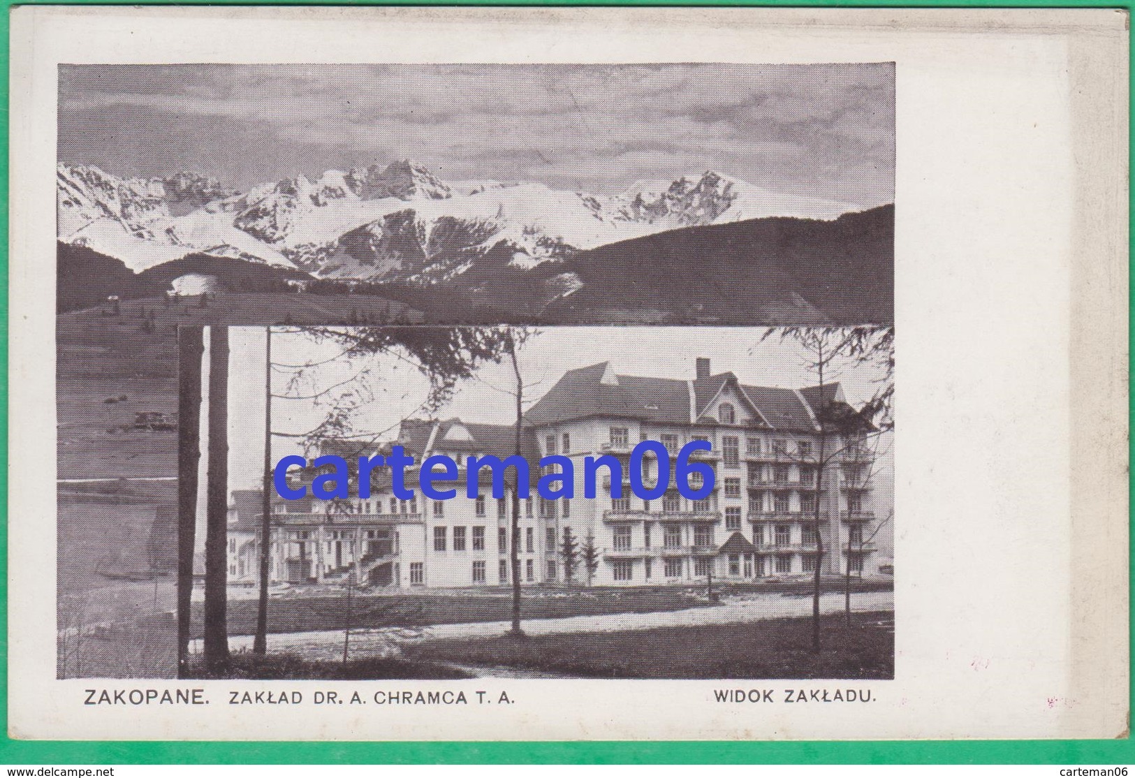 Pologne - Zakopane DR. A. Chramca T.A - Widok Zakladu - Pologne