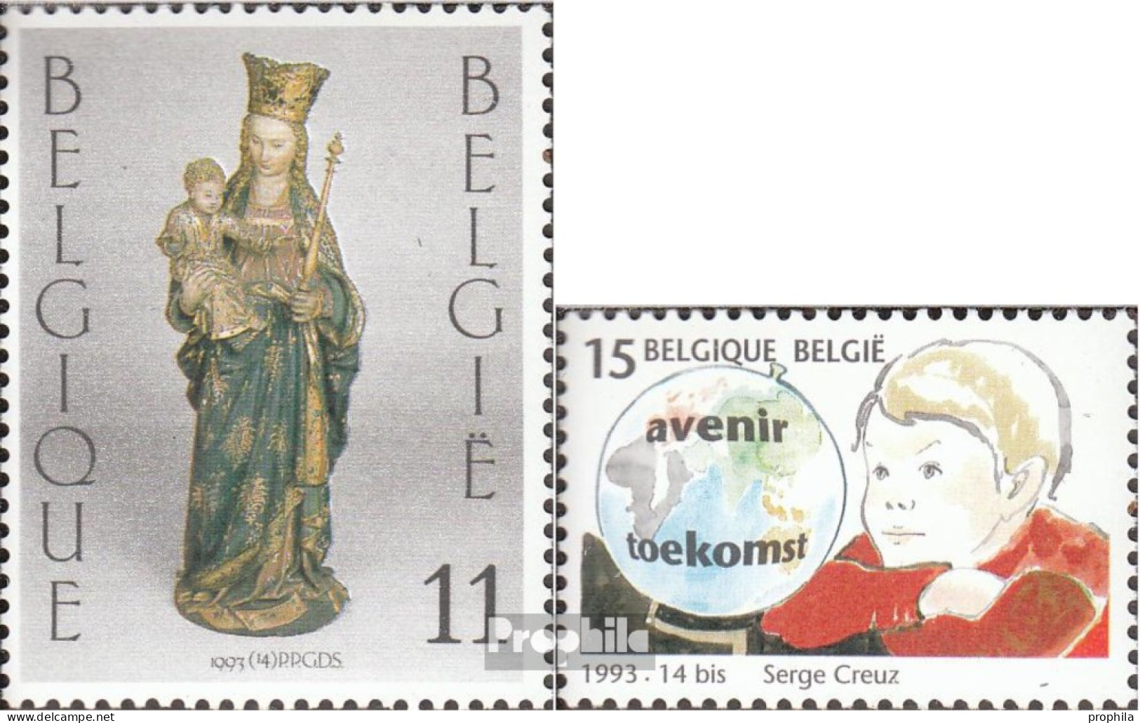 Belgien 2582,2583 (kompl.Ausg.) Postfrisch 1993 Weihnachten, Kinder - Ungebraucht