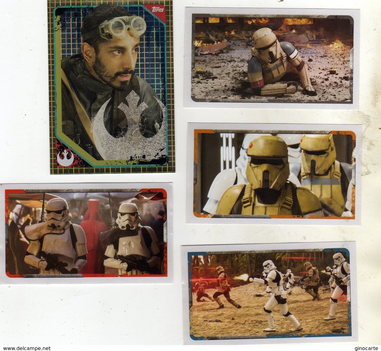 Lot De 5 Vignettes Autocollantes Star Wars Rogue One Disney Topps - Other & Unclassified