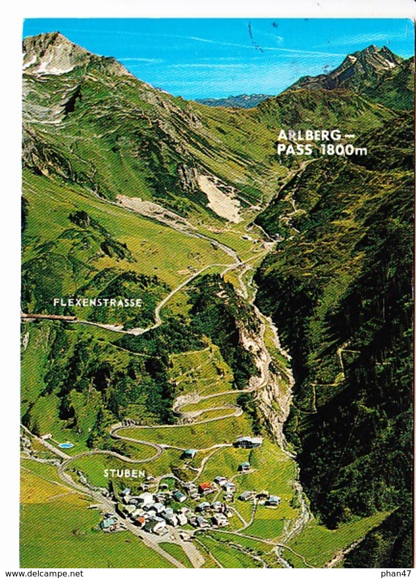 STUBEN (Autriche), Vue Aérienne, ARLBERG, FLEXENSTRASSE, Montagne, Vallée, Ed. Risch-Lau 1986 - Stuben