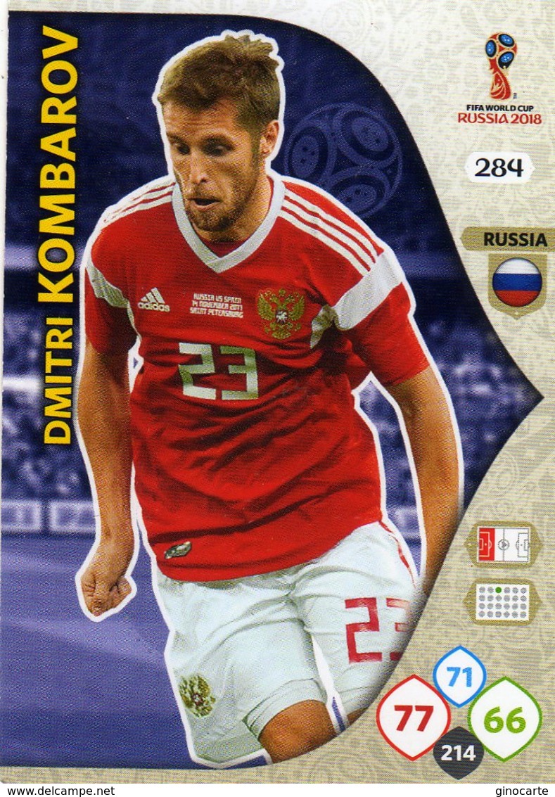 Vignette Panini Football Fifa World 2018 Russia Adrenalyn Xl N° 284 Dmitri Kombarov - Other & Unclassified