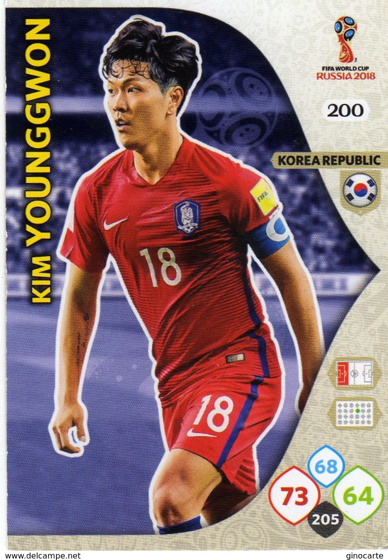 Vignette Panini Football Fifa World 2018 Russia Adrenalyn Xl N° 200 Kim Younggwon - Other & Unclassified