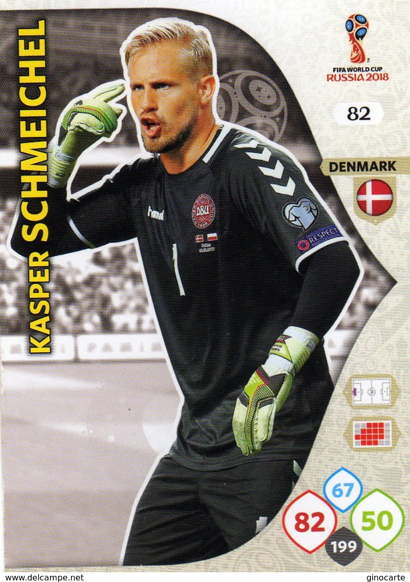 Vignette Panini Football Fifa World 2018 Russia Adrenalyn Xl N° 82 Kasper Schmeichel - Other & Unclassified