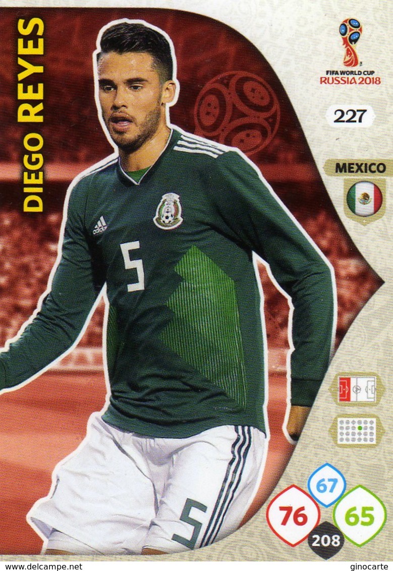 Vignette Panini Football Fifa World 2018 Russia Adrenalyn Xl N° 227 Diego Reyes - Other & Unclassified