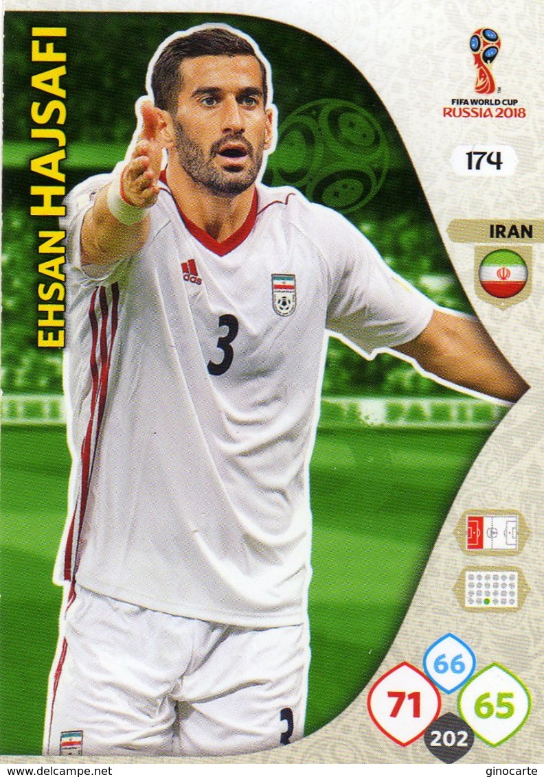 Vignette Panini Football Fifa World 2018 Russia Adrenalyn Xl N° 174 Ehsan Hajsafi - Autres & Non Classés