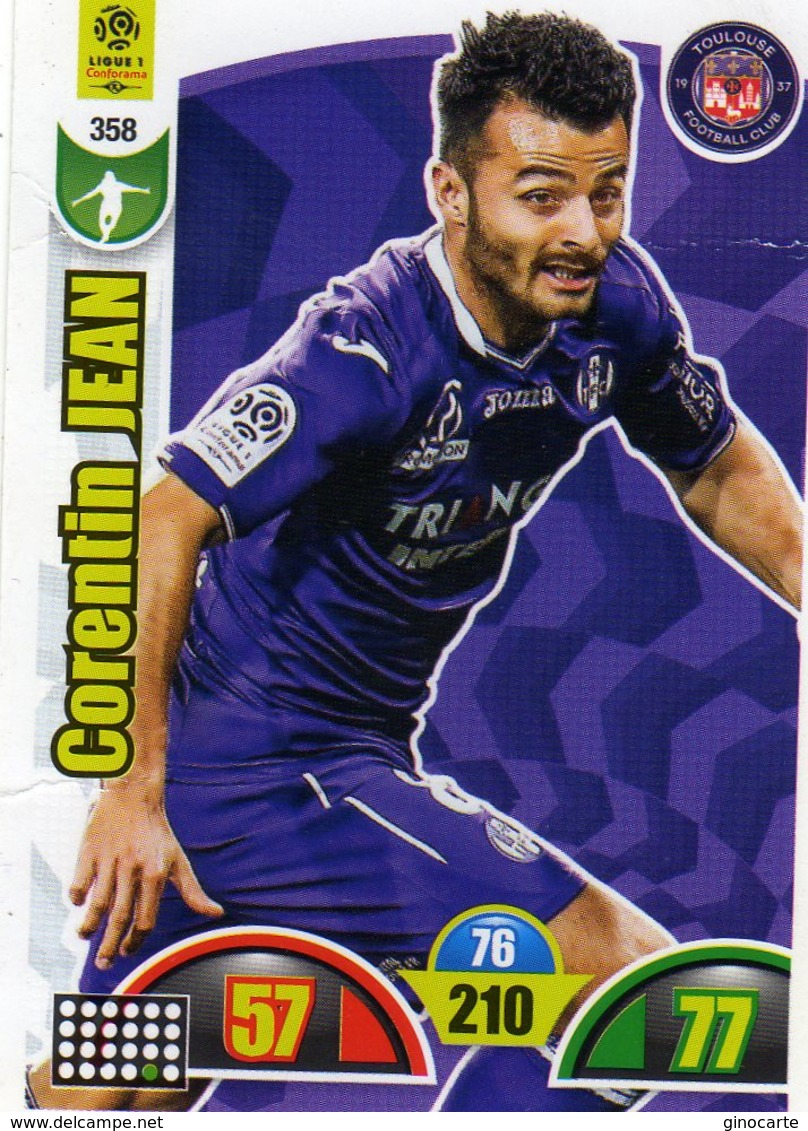 Vignette Panini Football Ligue 1 Saison 2018.19 Adrenalyn Xl N° 358 Corentin Jean - Other & Unclassified