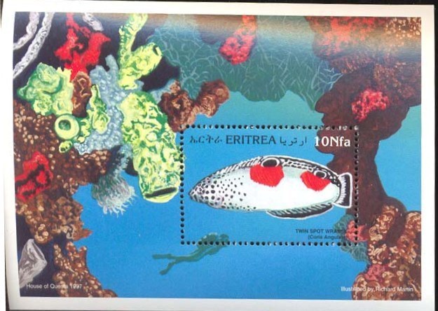 ERITREA   300  MINT NEVER HINGED SOUVENIR SHEET OF FISH-MARINE LIFE - Fishes