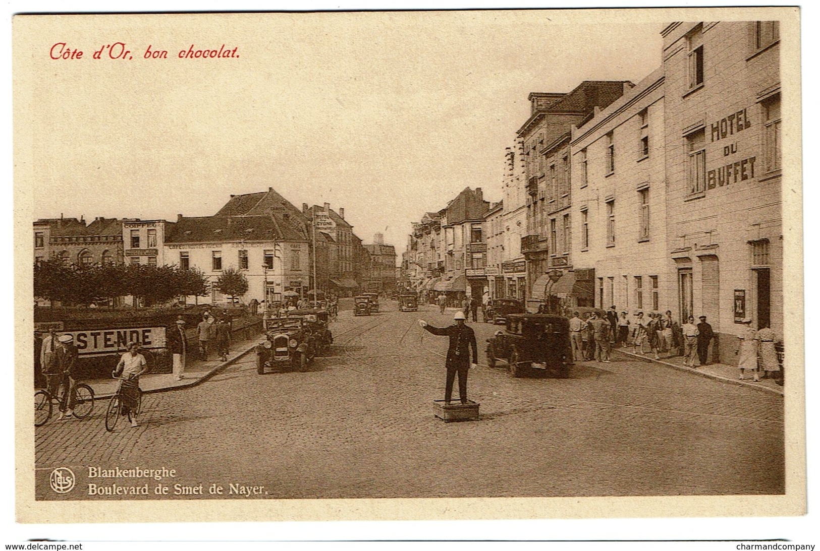 Blankenberghe Boulevard De Smet De Nayer - Offerte Par Côte D'Or, Bon Chocolat - Très Animée - Hôtel Du Buffet - 2 Scans - Blankenberge