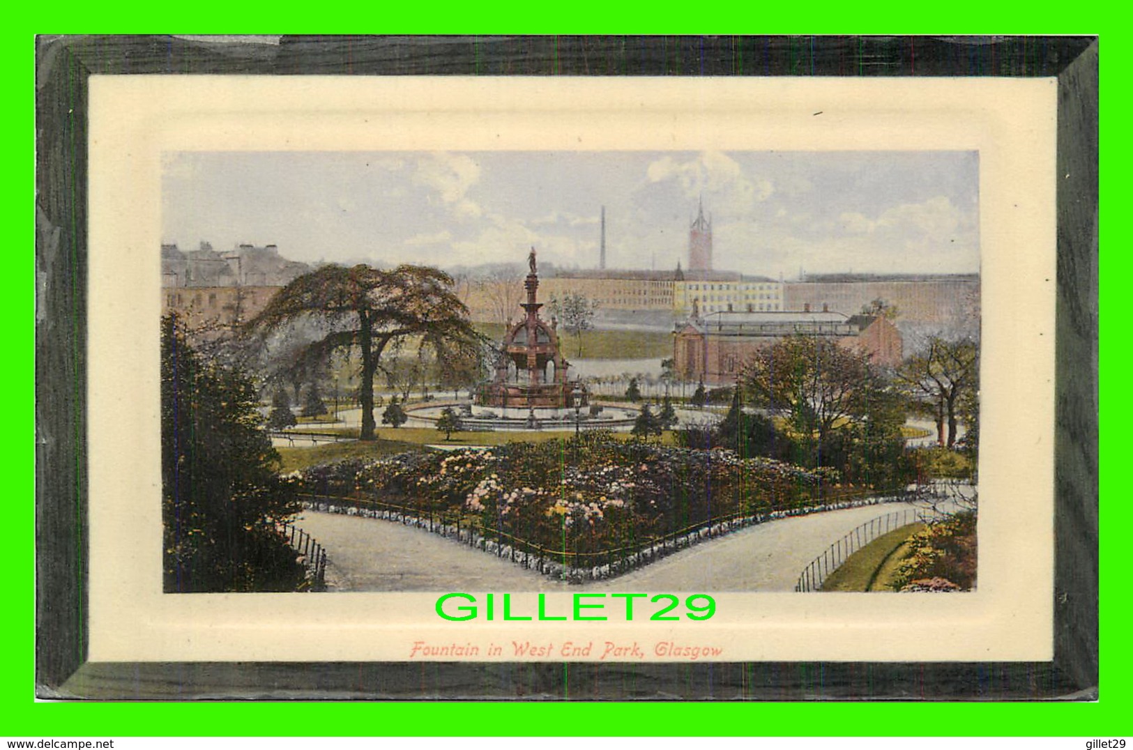 GLASGOW, SCOTLAND - FOUNTAIN IN WEST END PARK -  D & S. K. - IDEAL SERIES - - Lanarkshire / Glasgow