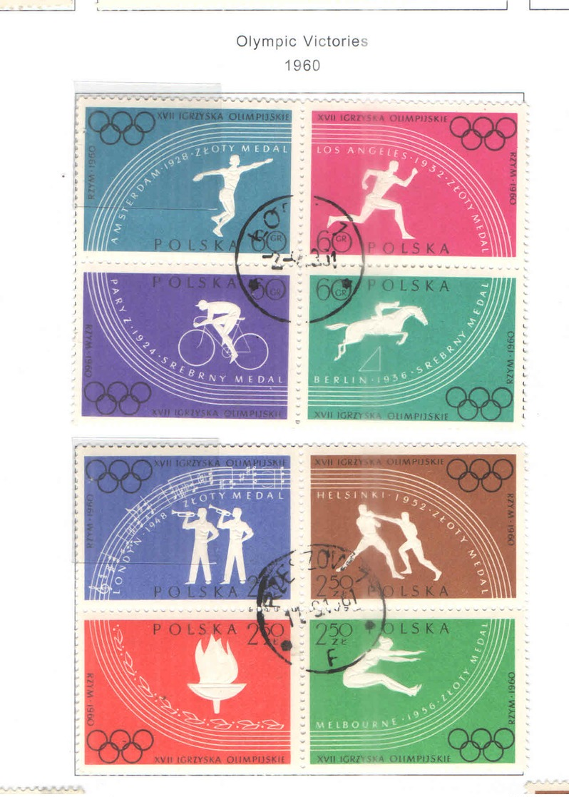 Polonia PO 1960 Vittorie Olimpiche   Scott.917a+921a +See Scan On Scott.Page; - Used Stamps