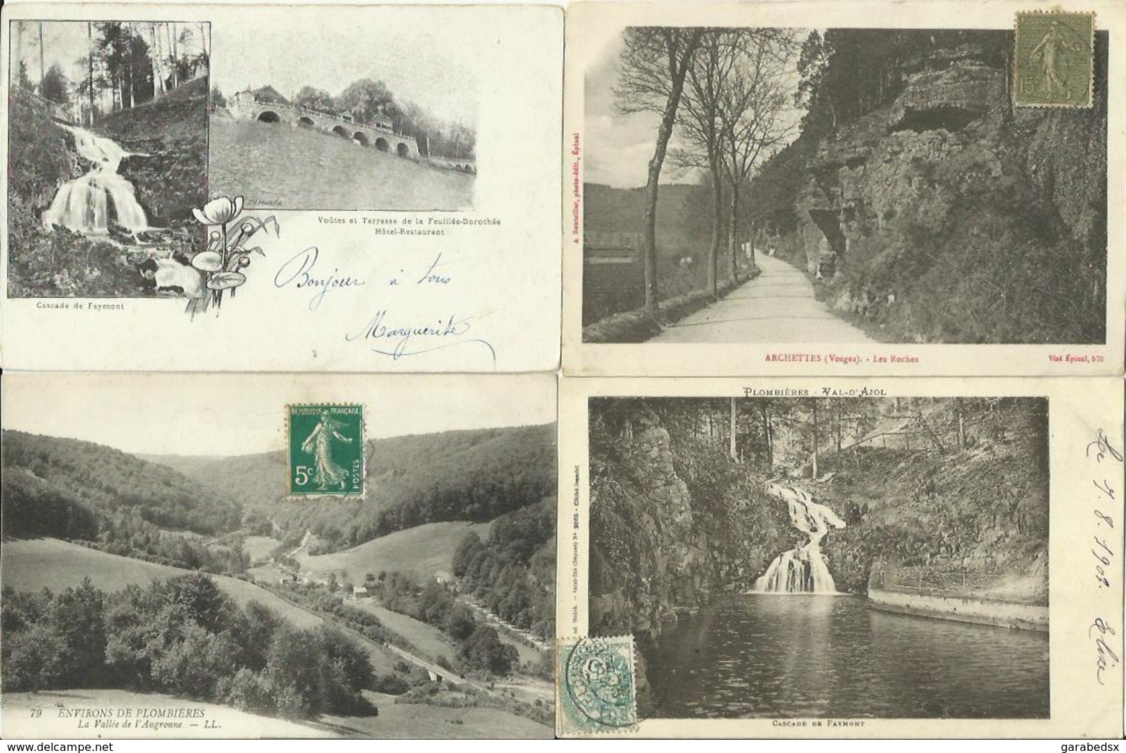 LOT DE 200 CARTES POSTALES ANCIENNES DES VOSGES (88).