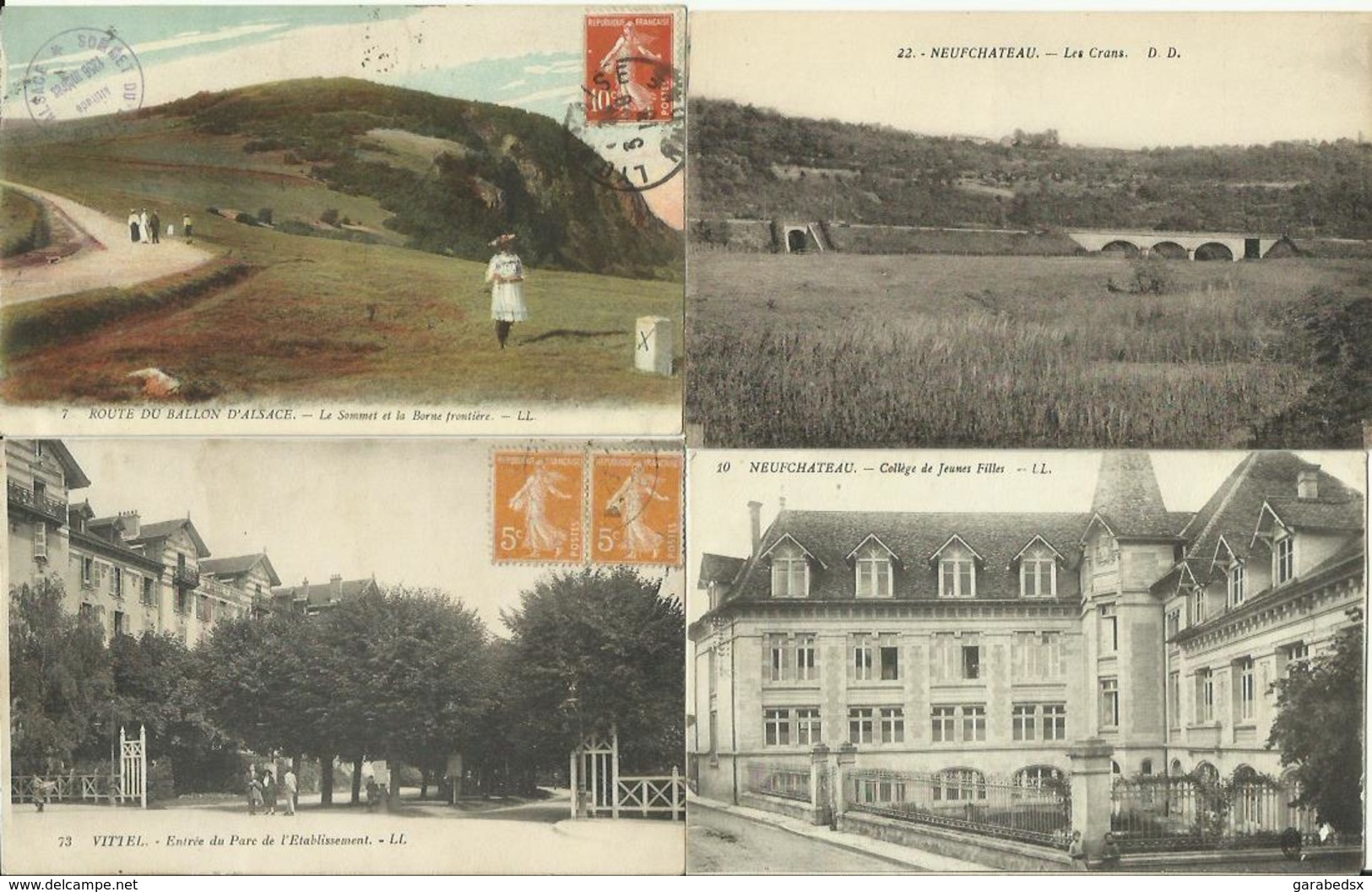 LOT DE 200 CARTES POSTALES ANCIENNES DES VOSGES (88).