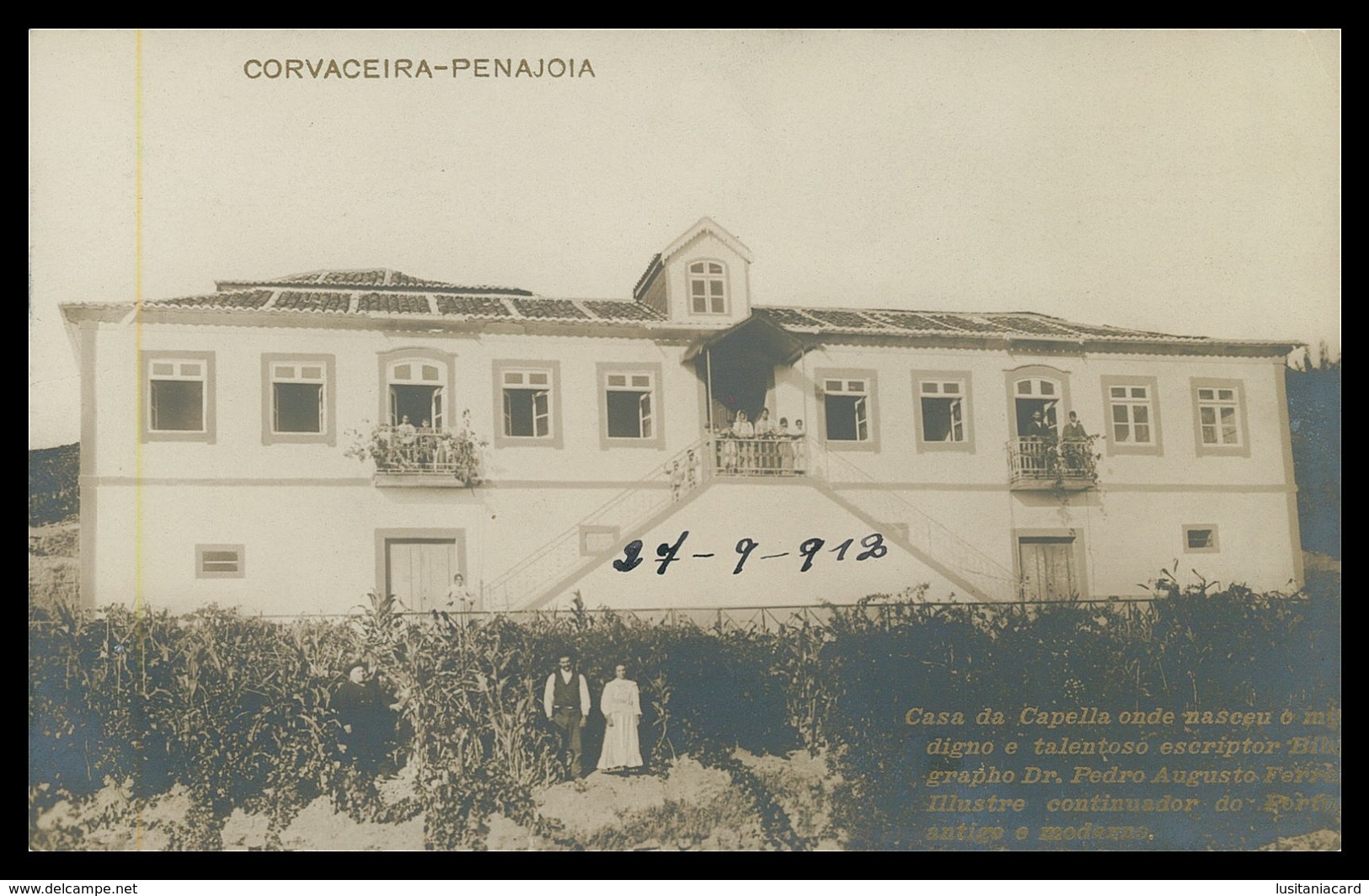 LAMEGO - PENAJOIA - CORVACEIRA - Casa Da Capella Onde Nasceu Escriptor Dr. Pedro Augusto Ferreira.  Carte Postale - Viseu