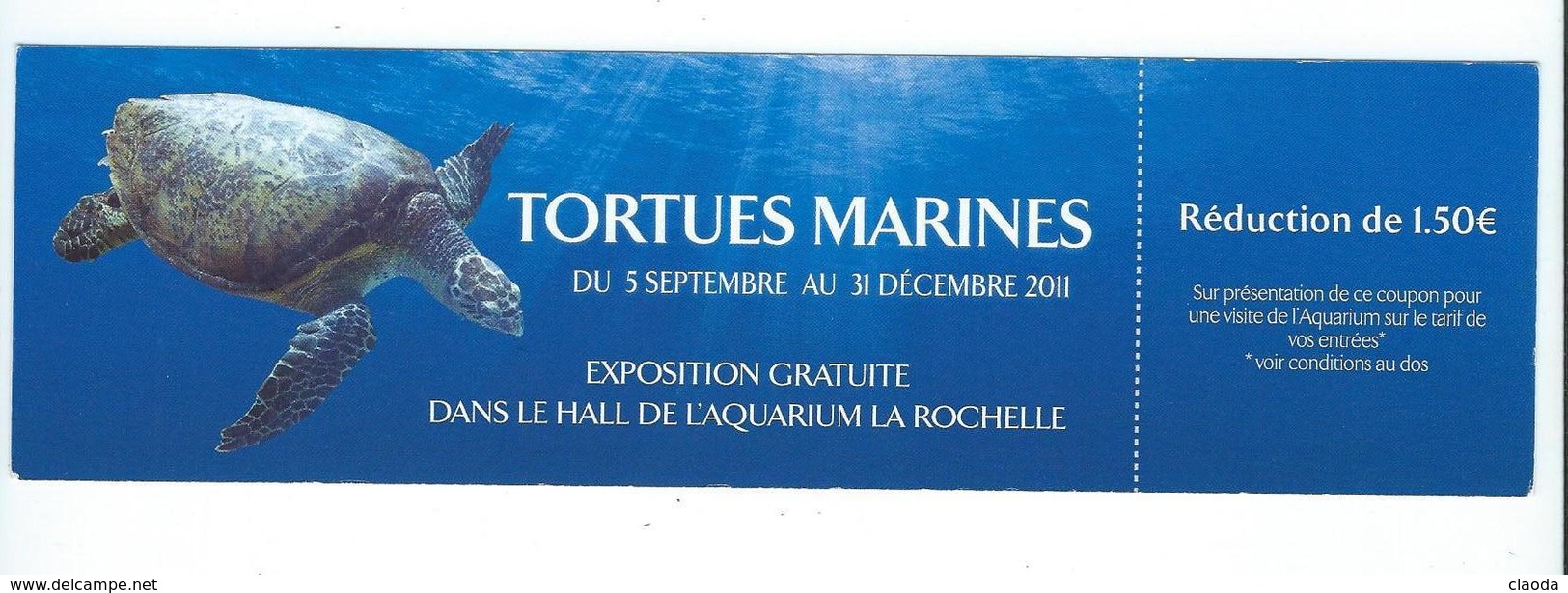 618 MP - SIGNET - TORTUES MARINES - EXPO 201 - AQUARIUM DE LA ROCHELLE - Bookmarks