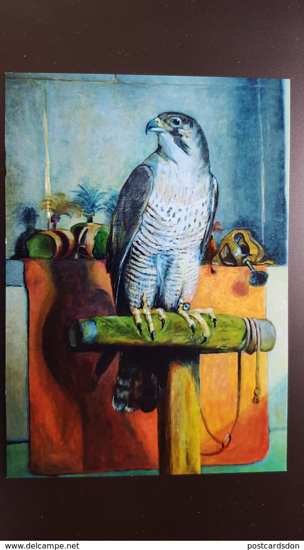 Modern Ukrainian Postcard "Falconry. FAUCON HUNTING" -   Falco HALCONEROS / FAUCONNIER / FALCONER - Uccelli