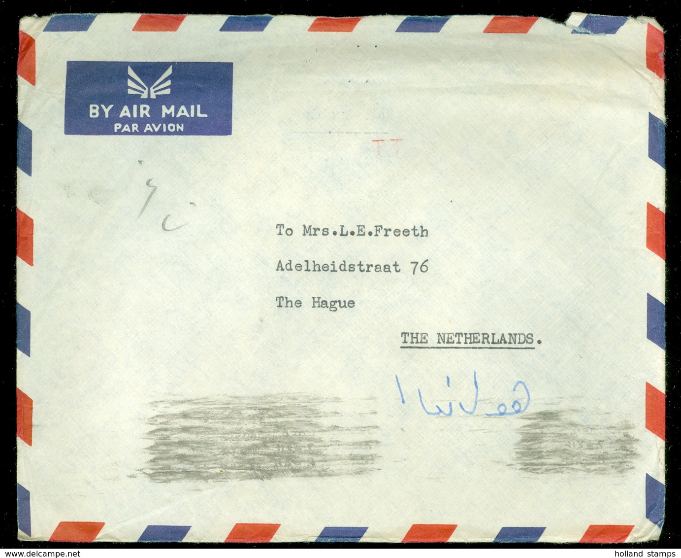 Saoedi-Arabië * Saudi Arabia * BRIEFOMSLAG Uit 1959 By Air Mail Van RYAD Naar DEN HAAG NEDERLAND   (11.454e) - Saudi Arabia