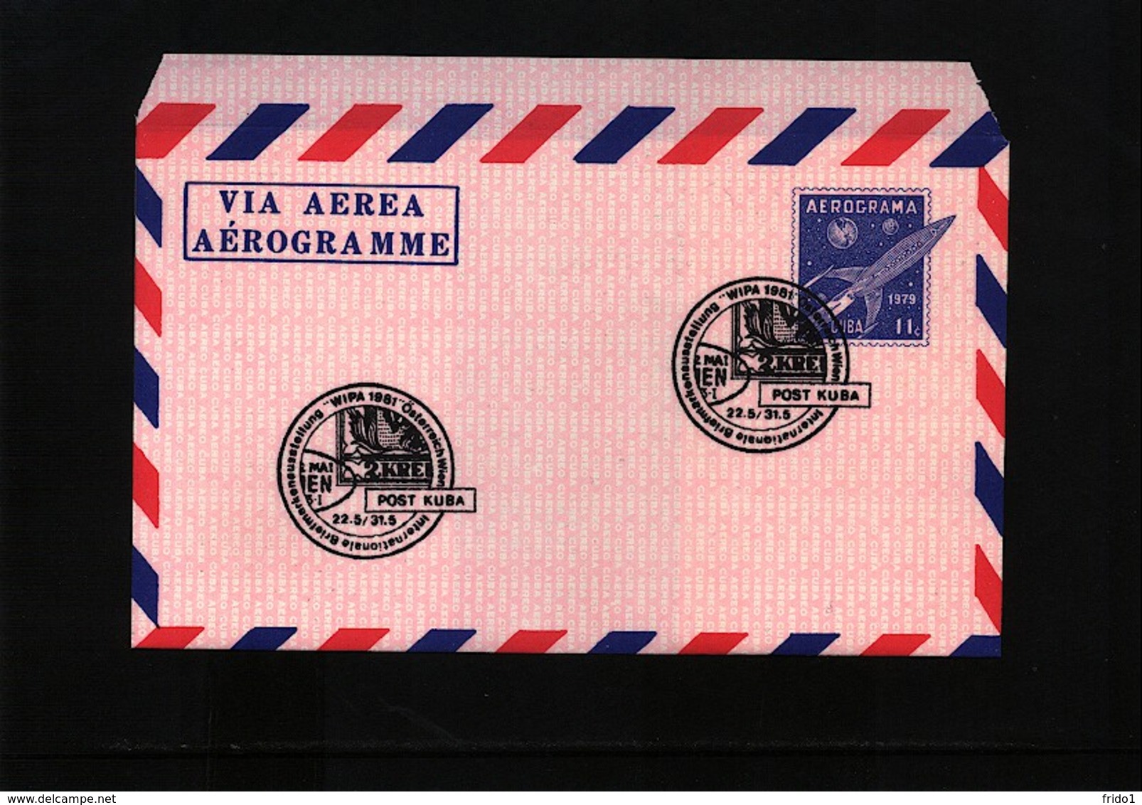 Cuba 1981 Space / Raumfahrt Aerogramme With Postmark - Amérique Du Sud