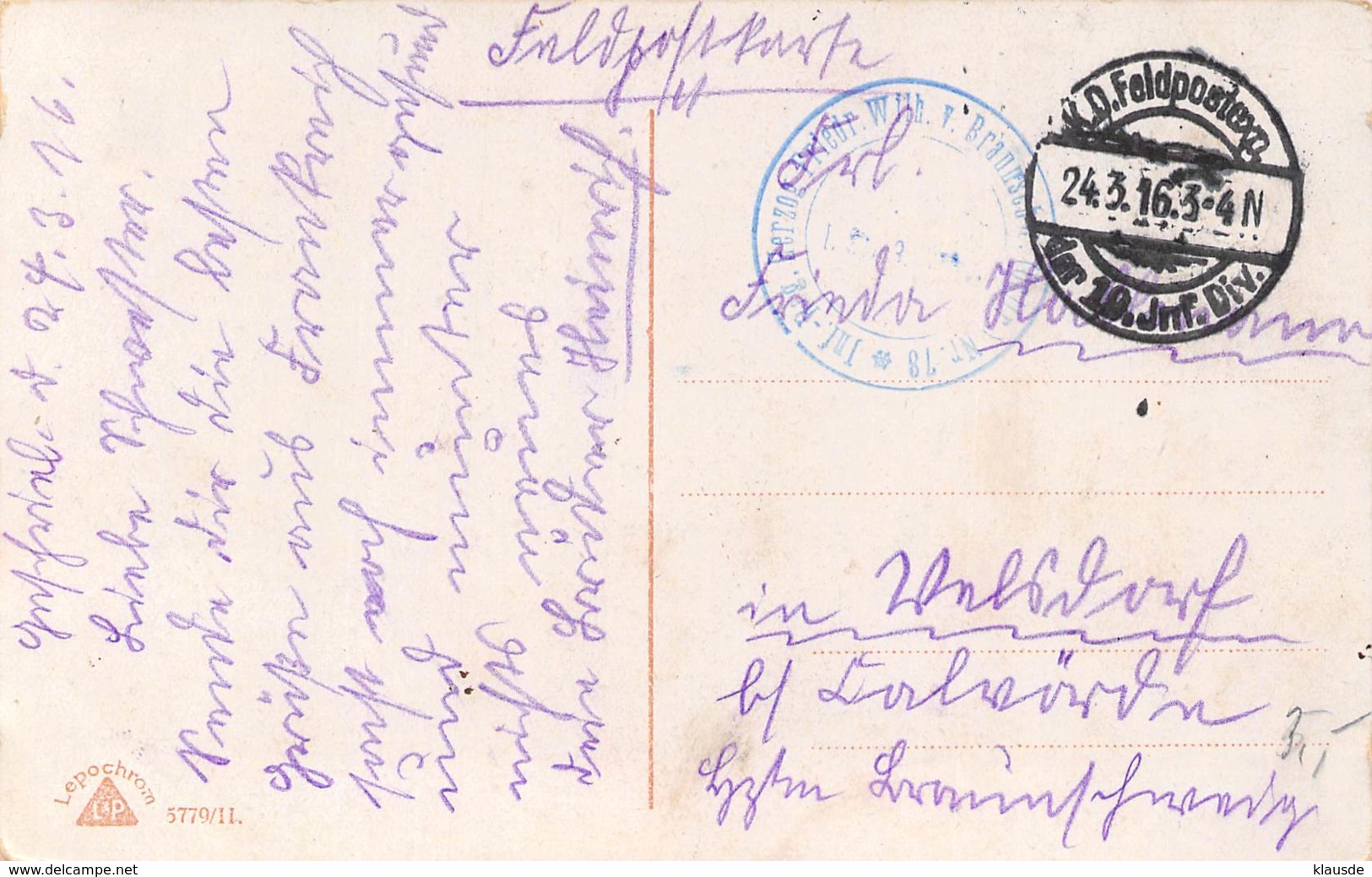 Behüt Dich Gott Feldpost 1916 - Paare