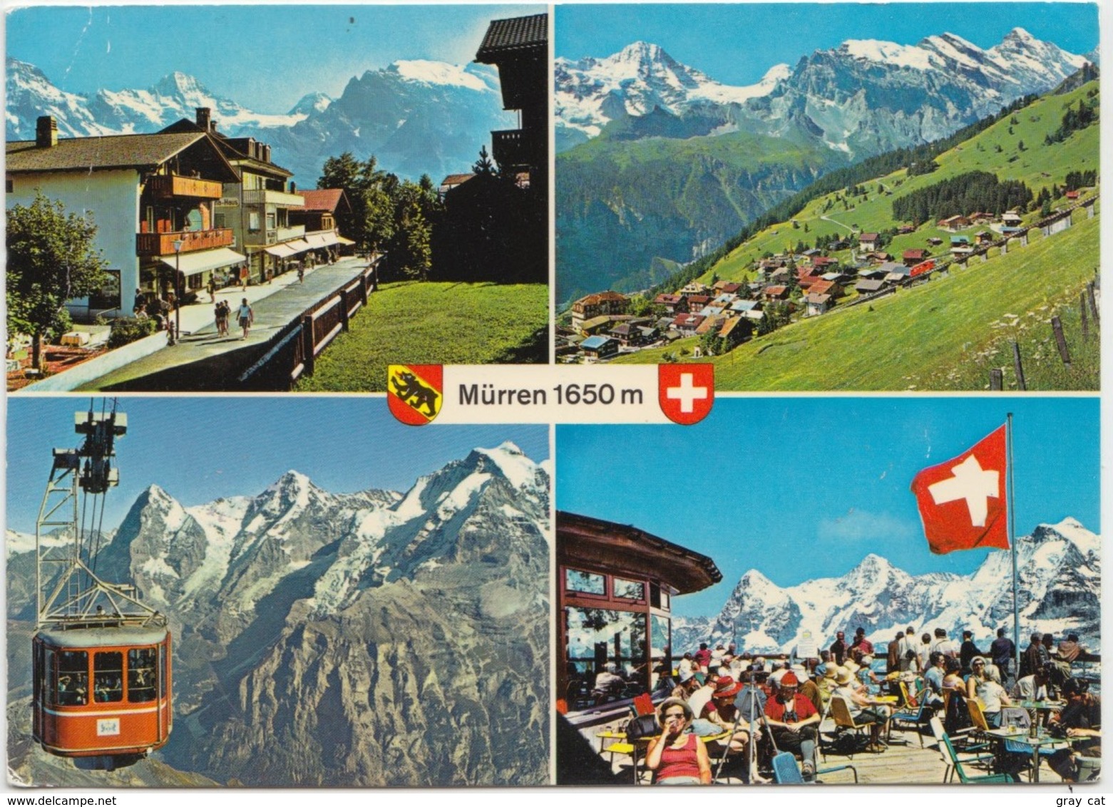 Murren 1650m, Switzerland, 1974 Used Postcard [22100] - Mürren