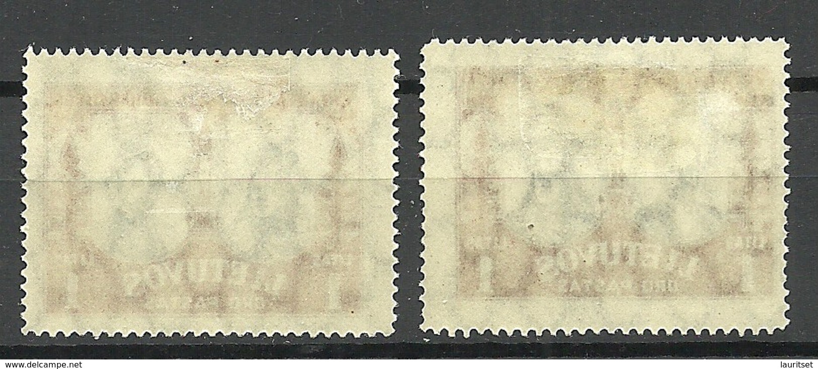 LITAUEN Lithuania 1930 Michel  313 + 313 I * ERROR Variety - Lithuania