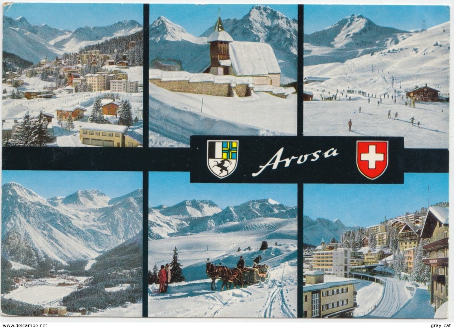 Arosa, Switzerland, Multi View, 1973 Used Postcard [22103] - Arosa