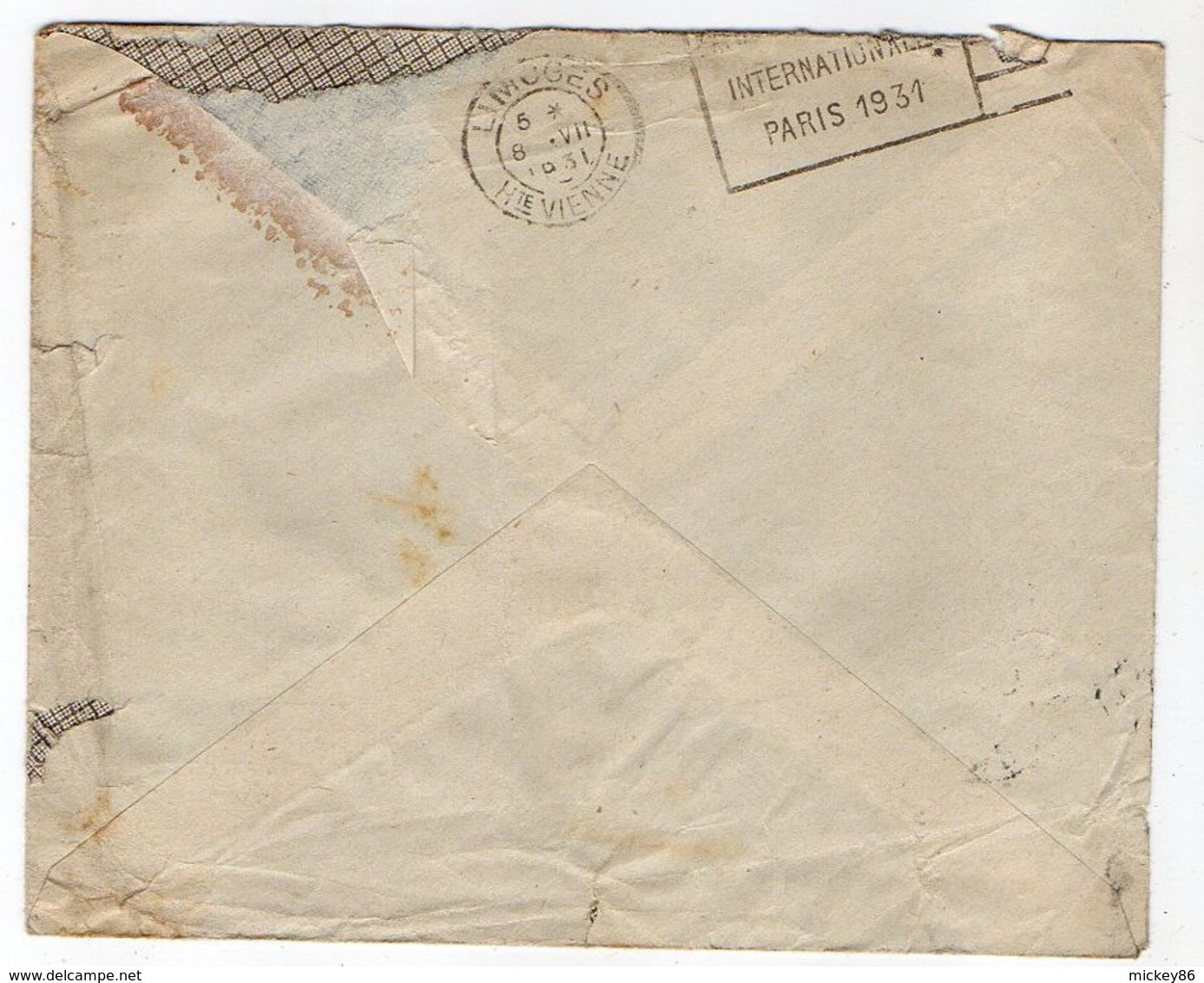 Afrique Du Sud-1931-lettre De Johannesbourg Pour LIMOGES (France)-oblitération Mécanique-timbres-personnalisée "I-House" - Zonder Classificatie
