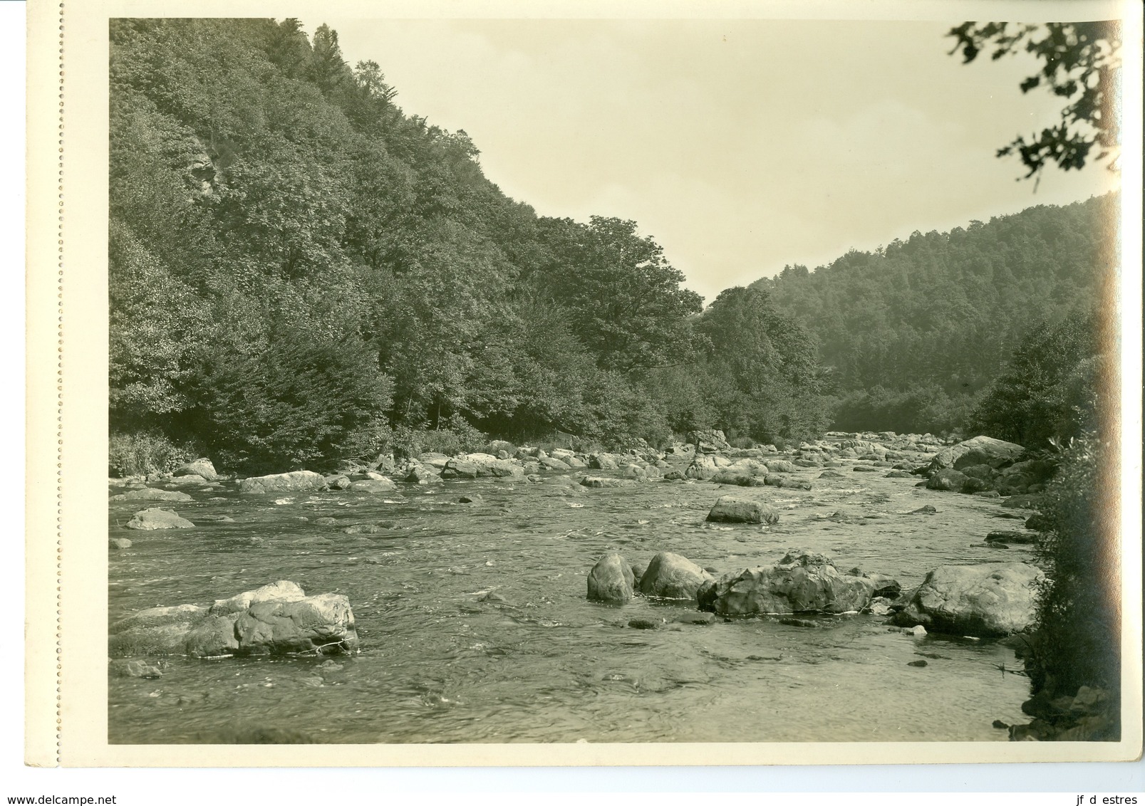 Vallée De L'Amblève. Fonds De Quarreux Impression Brillante Sur Carton Vernis Vers 1930 24,4 X 17,5 Cm - Autres & Non Classés