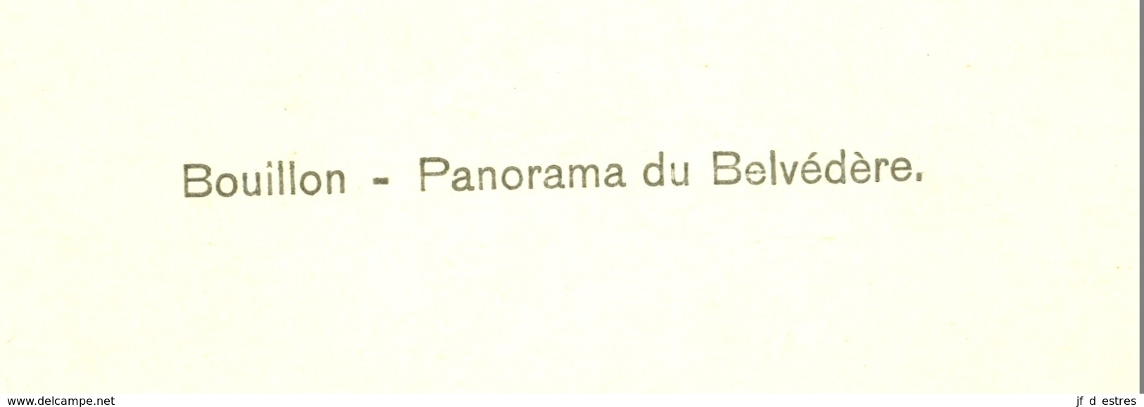 Bouillon Panorama Du Belvédère Impression Brillante Sur Carton Vernis Vers 1930 24,4 X 17,5 Cm - Autres & Non Classés